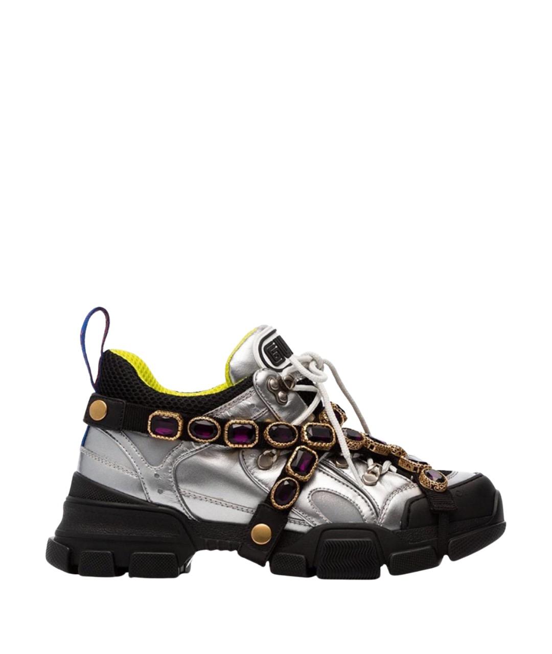 GUCCI Серебряные кроссовки, фото 1