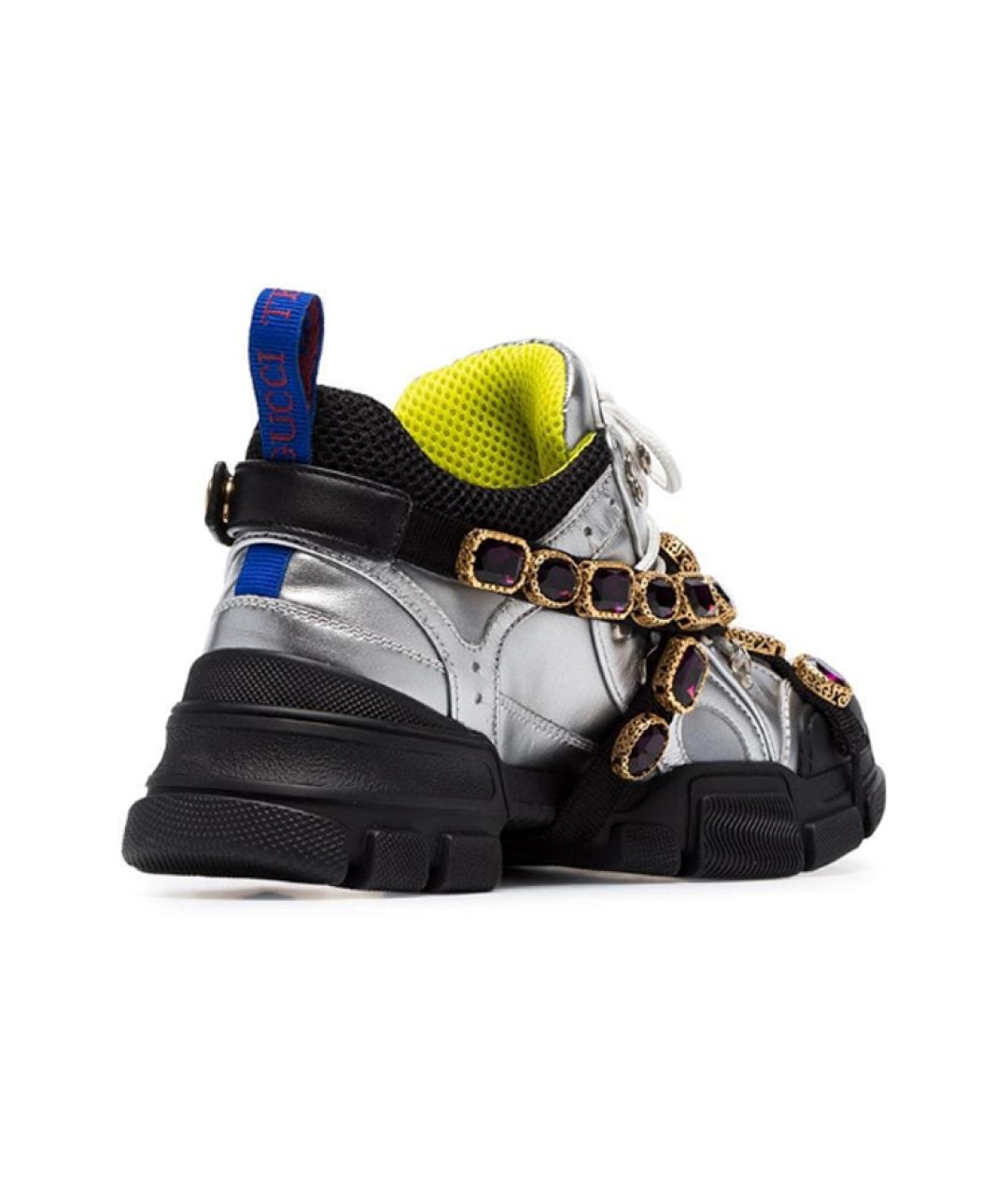 GUCCI Серебряные кроссовки, фото 5