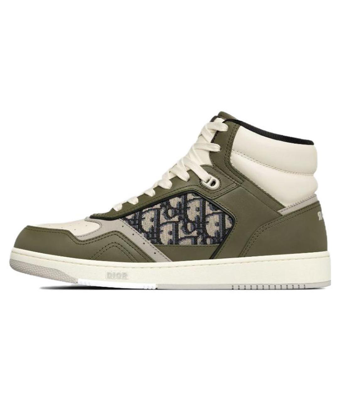 CHRISTIAN DIOR Зеленые кожаные низкие кроссовки / кеды, фото 6