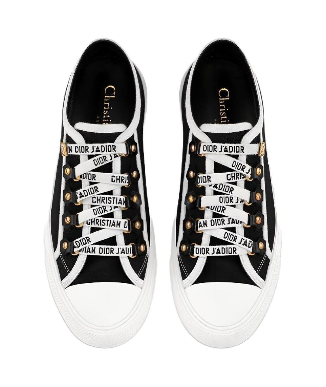 CHRISTIAN DIOR Черные текстильные кеды, фото 5