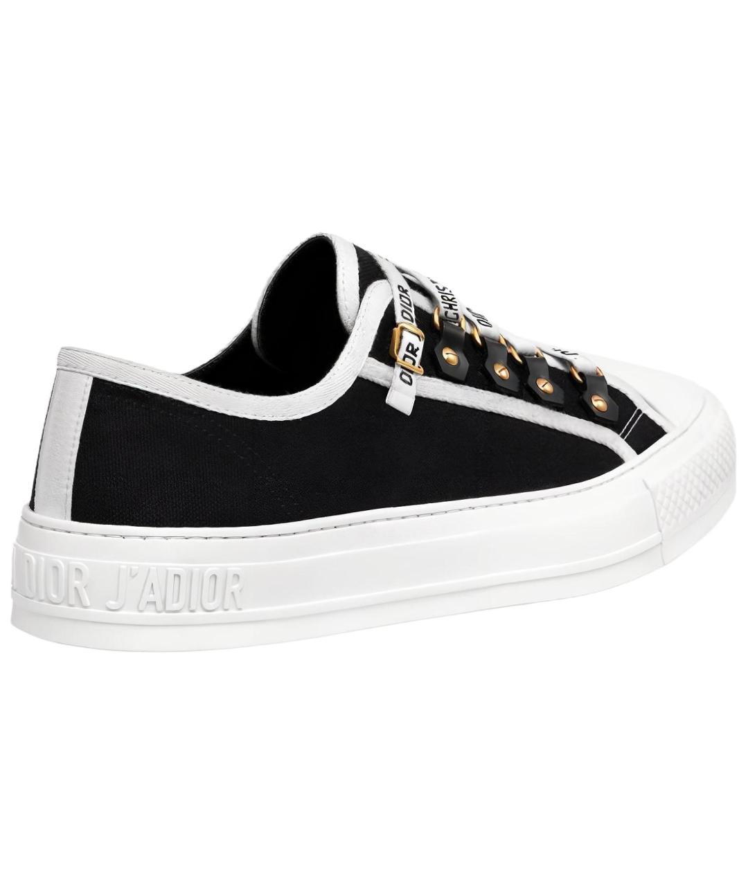 CHRISTIAN DIOR Черные текстильные кеды, фото 4