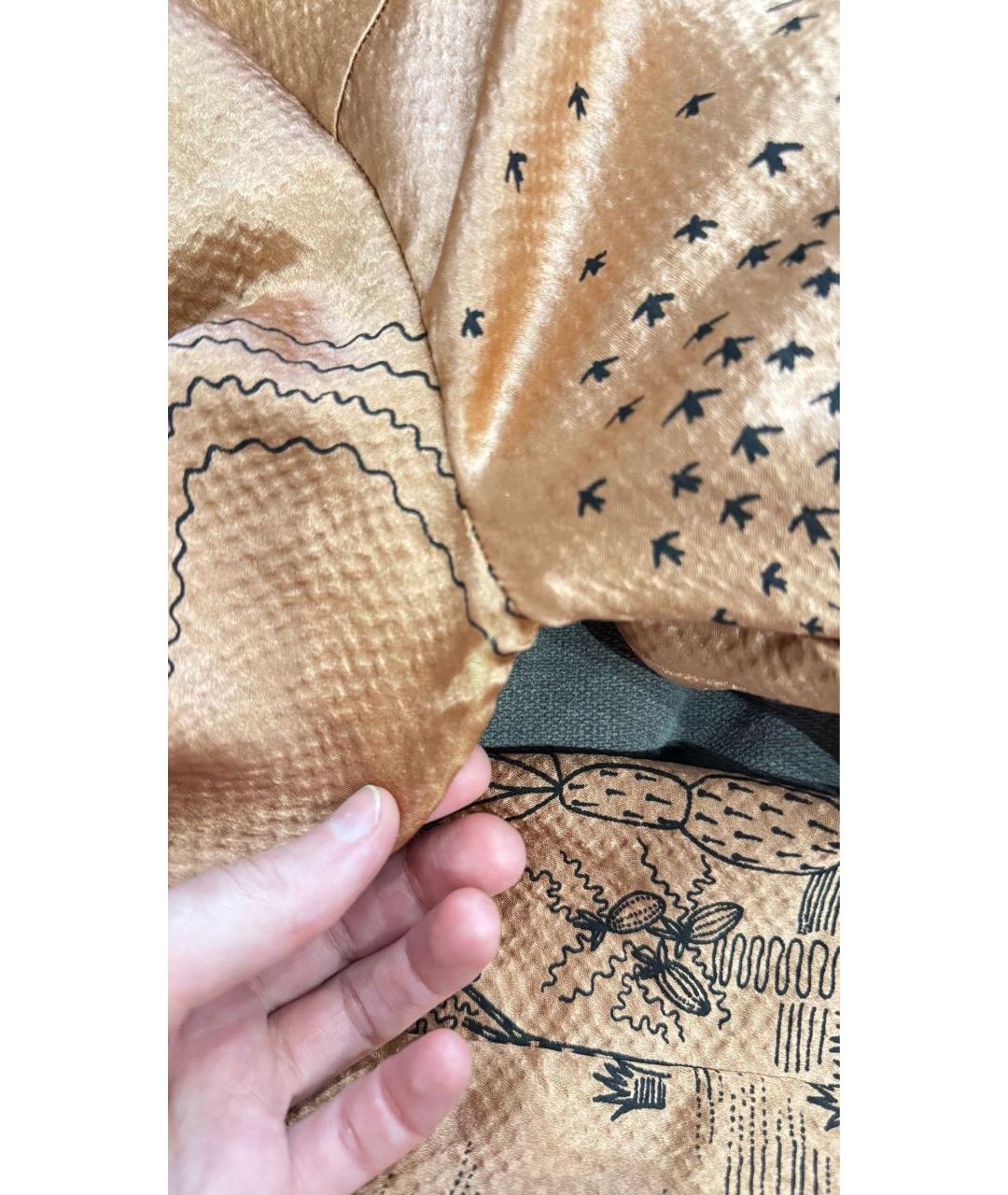 VALENTINO Бежевое вискозное повседневное платье, фото 6