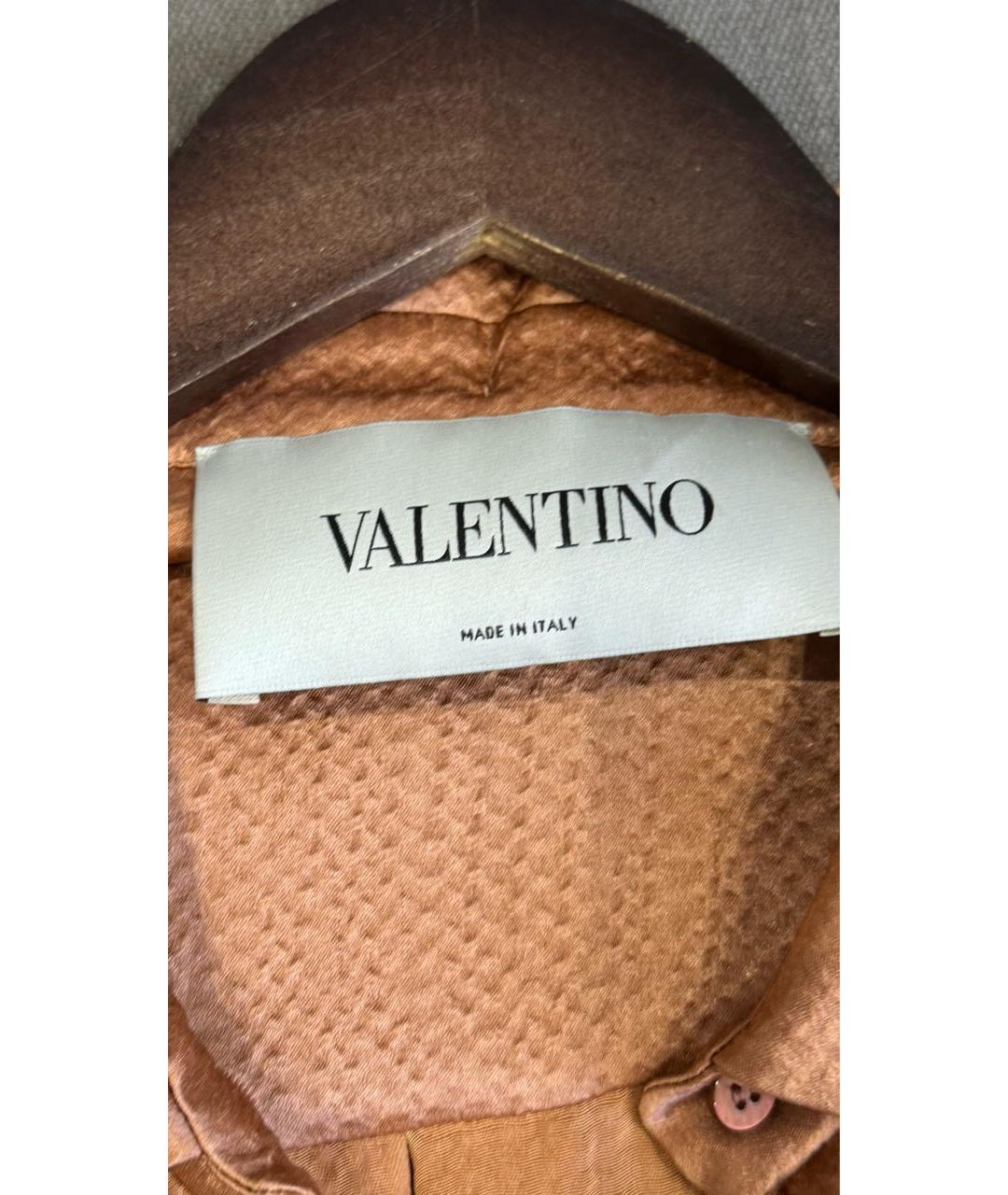 VALENTINO Бежевое вискозное повседневное платье, фото 4