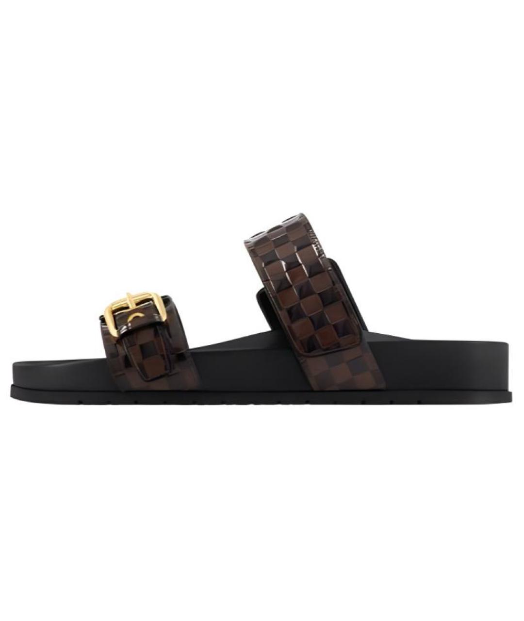 LOUIS VUITTON Коричневые сандалии, фото 5