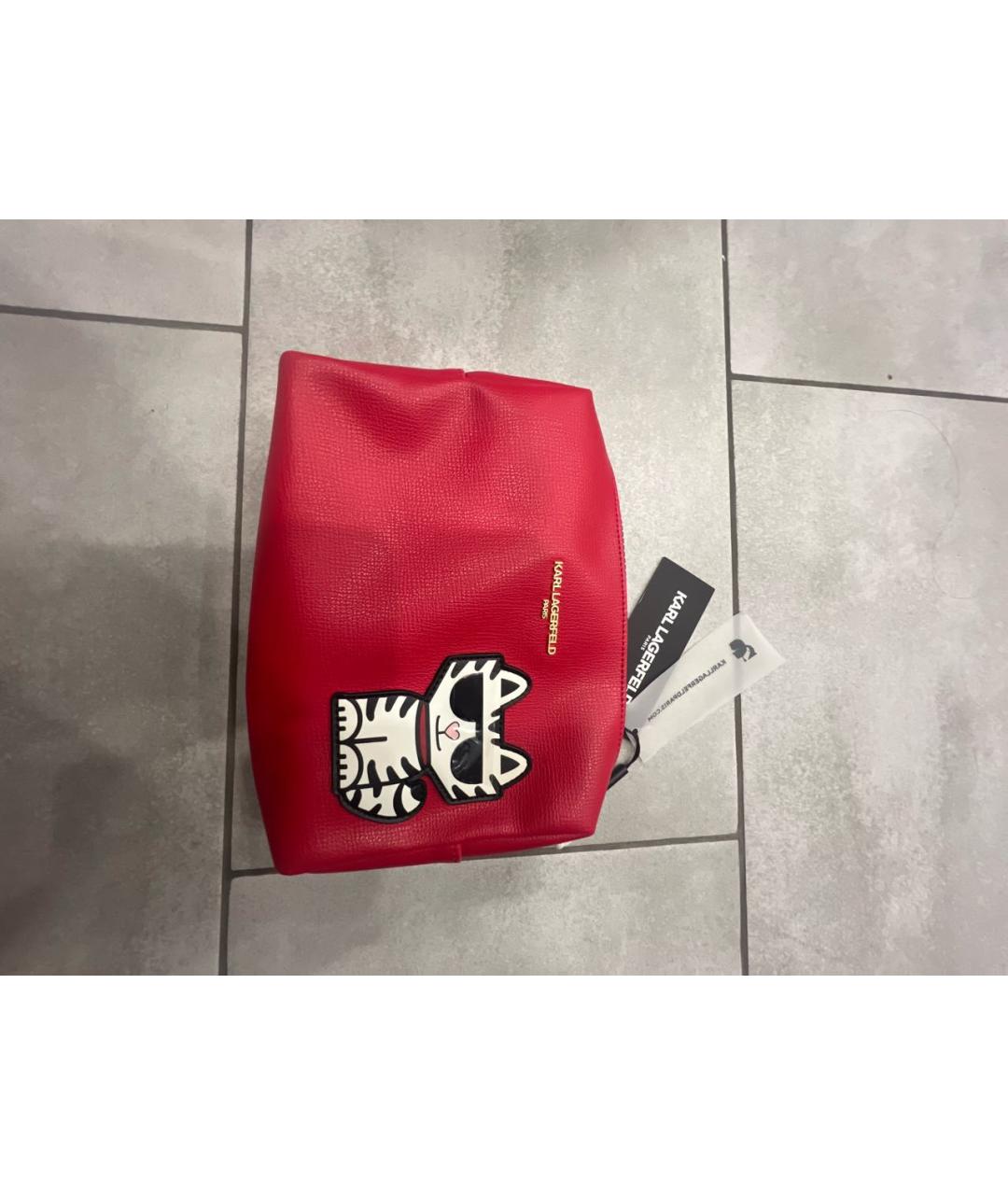 KARL LAGERFELD Черная косметичка из искусственной кожи, фото 5