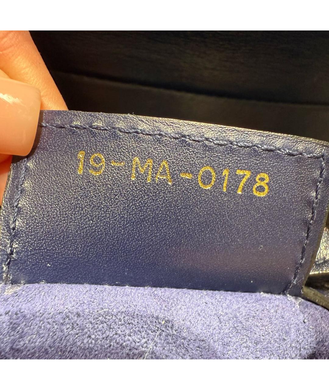CHRISTIAN DIOR Темно-синяя кожаная сумка через плечо, фото 8