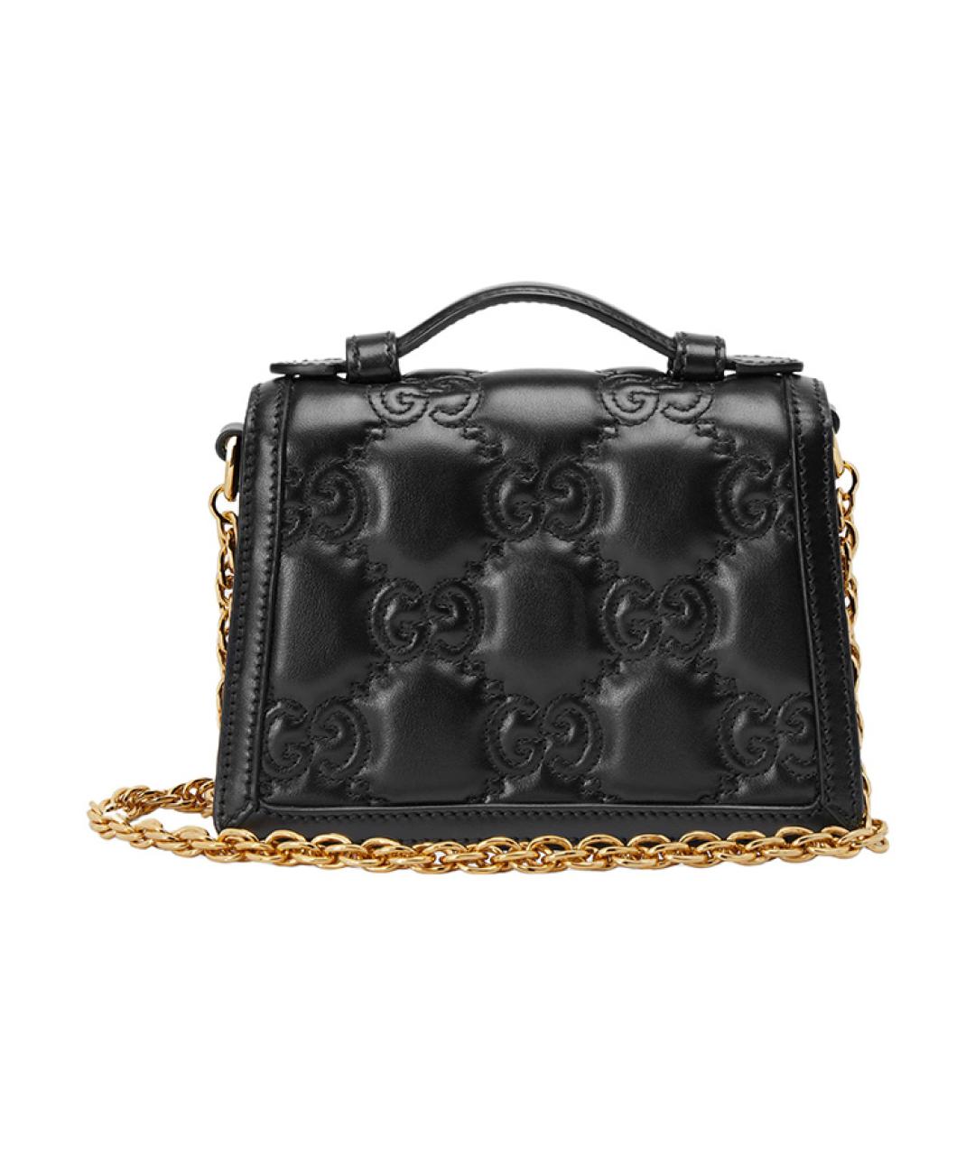 GUCCI Черная кожаная сумка через плечо, фото 5