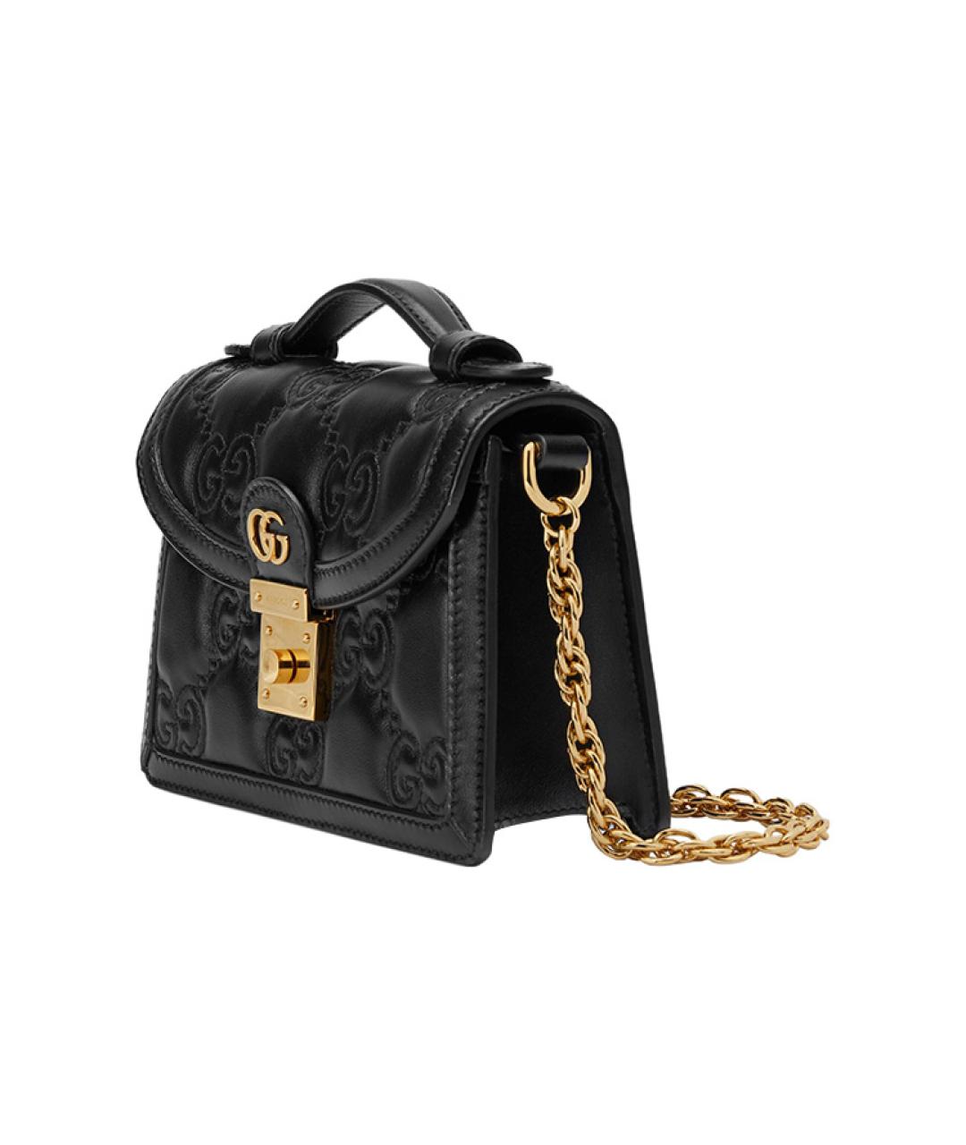 GUCCI Черная кожаная сумка через плечо, фото 3