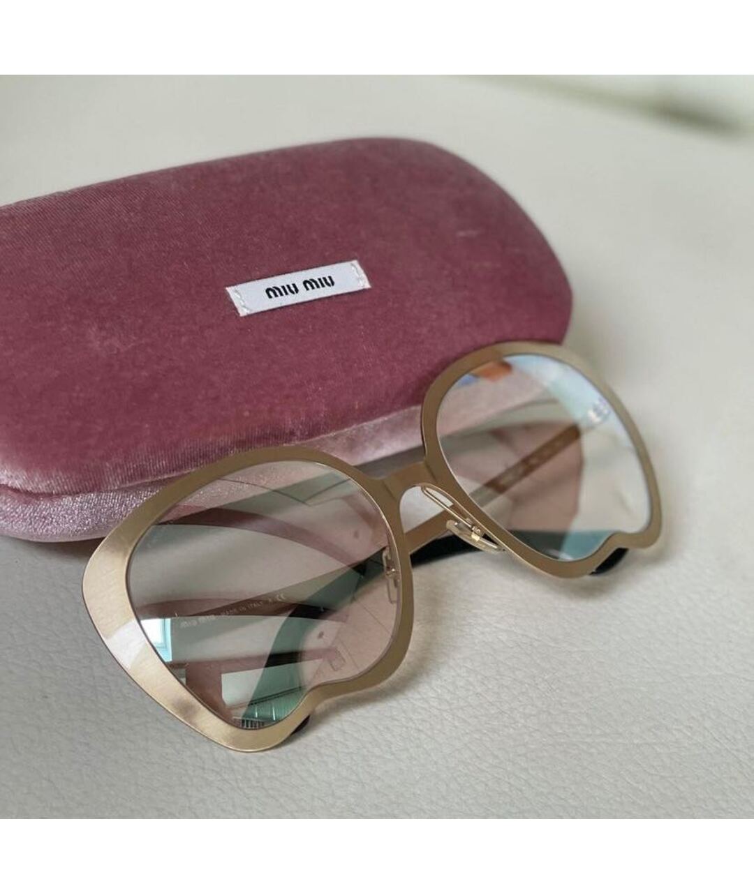 MIU MIU Металлические солнцезащитные очки, фото 2