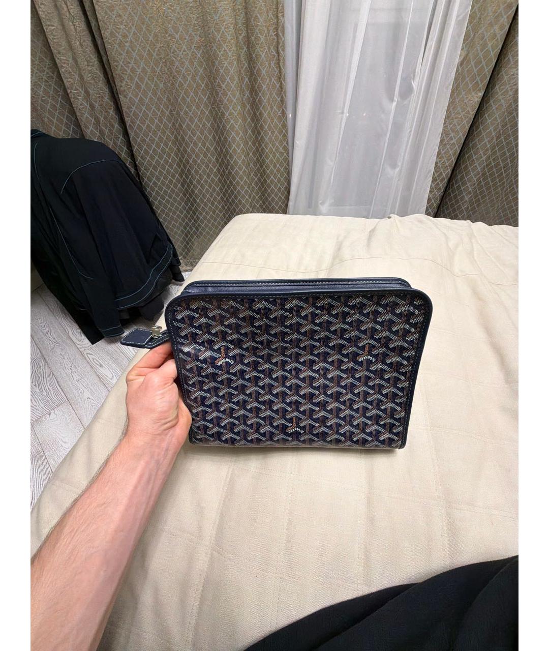 GOYARD Темно-синяя барсетка, фото 3