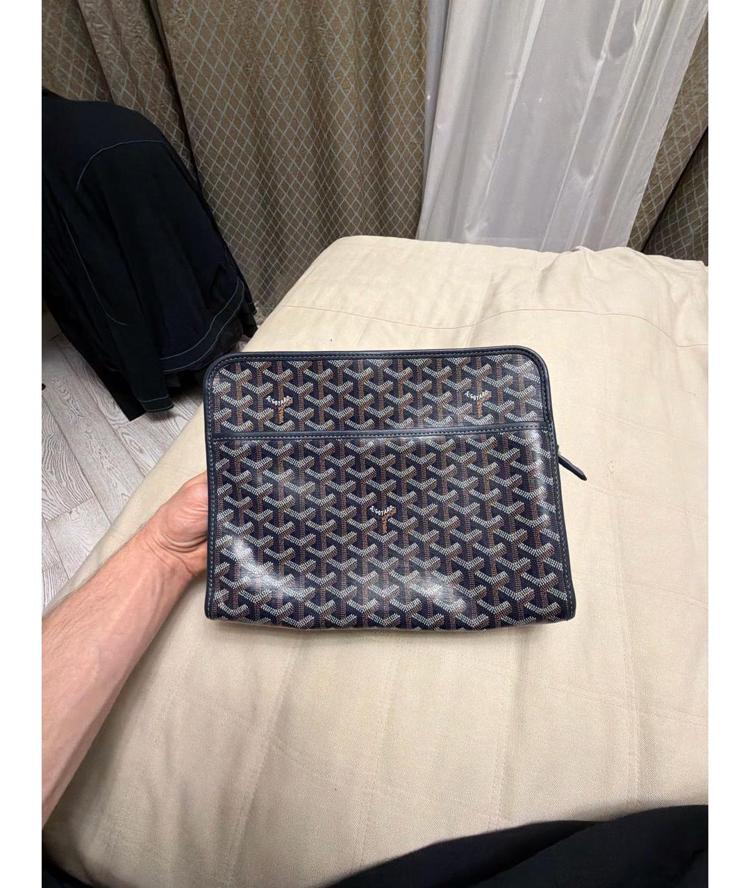 GOYARD Темно-синяя барсетка, фото 5