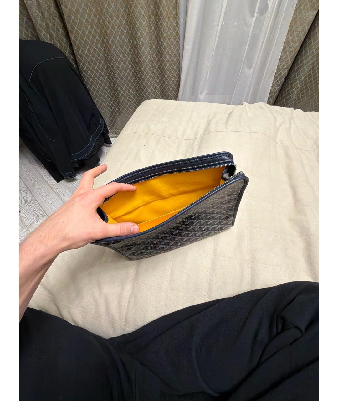 GOYARD Темно-синяя барсетка, фото 4