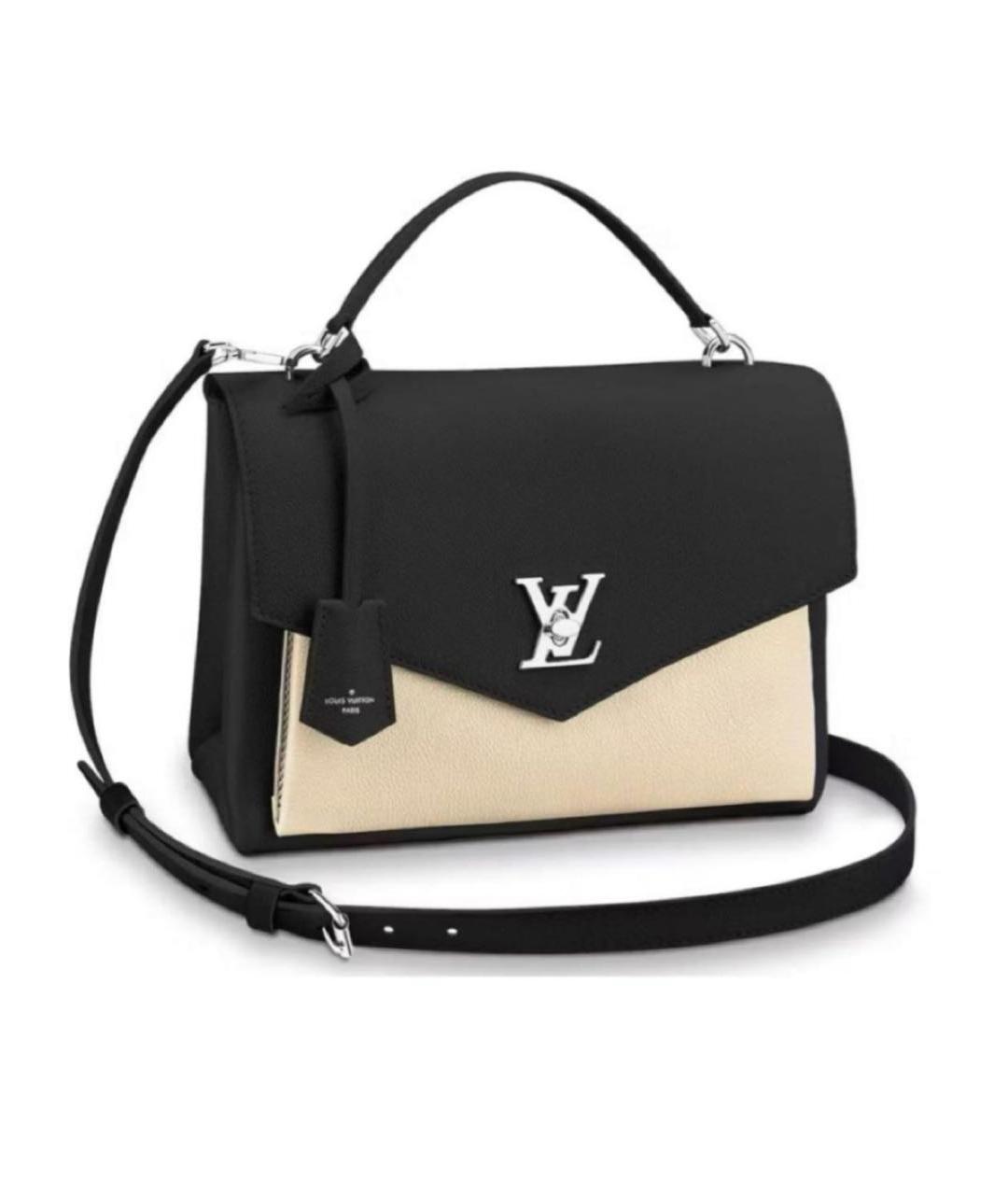 LOUIS VUITTON Черная кожаная сумка через плечо, фото 4