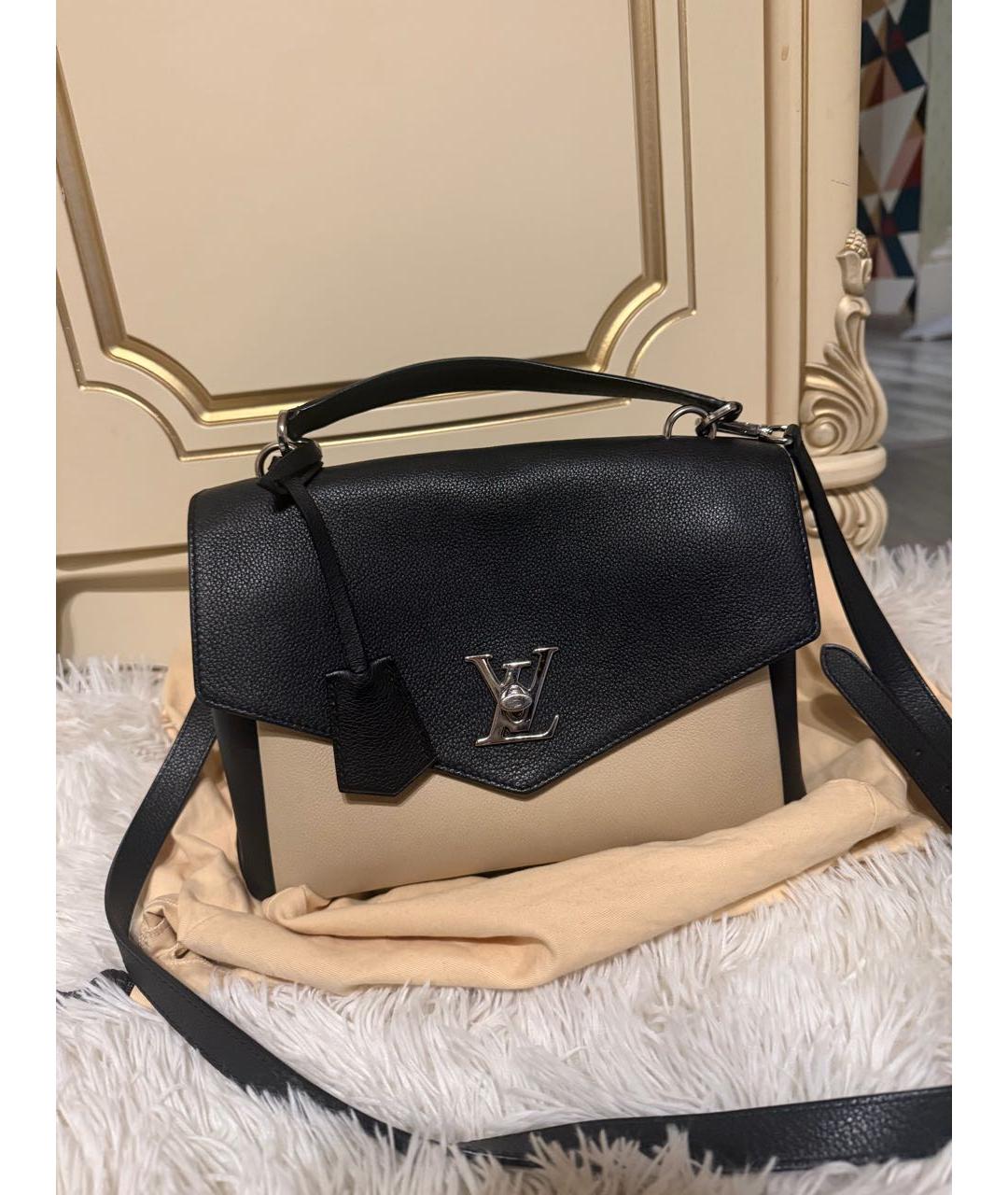 LOUIS VUITTON Черная кожаная сумка через плечо, фото 2