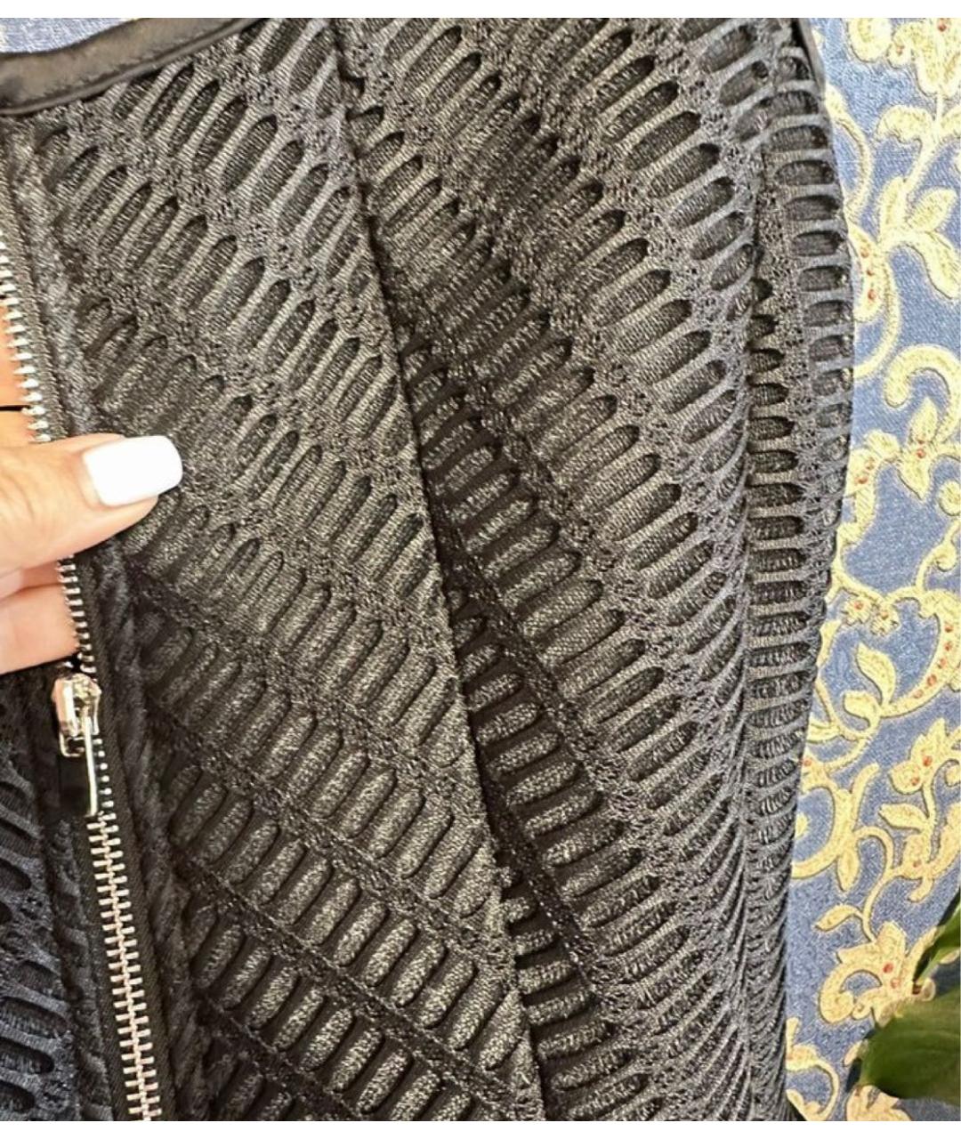 MAJE Черное полиэстеровое коктейльное платье, фото 4