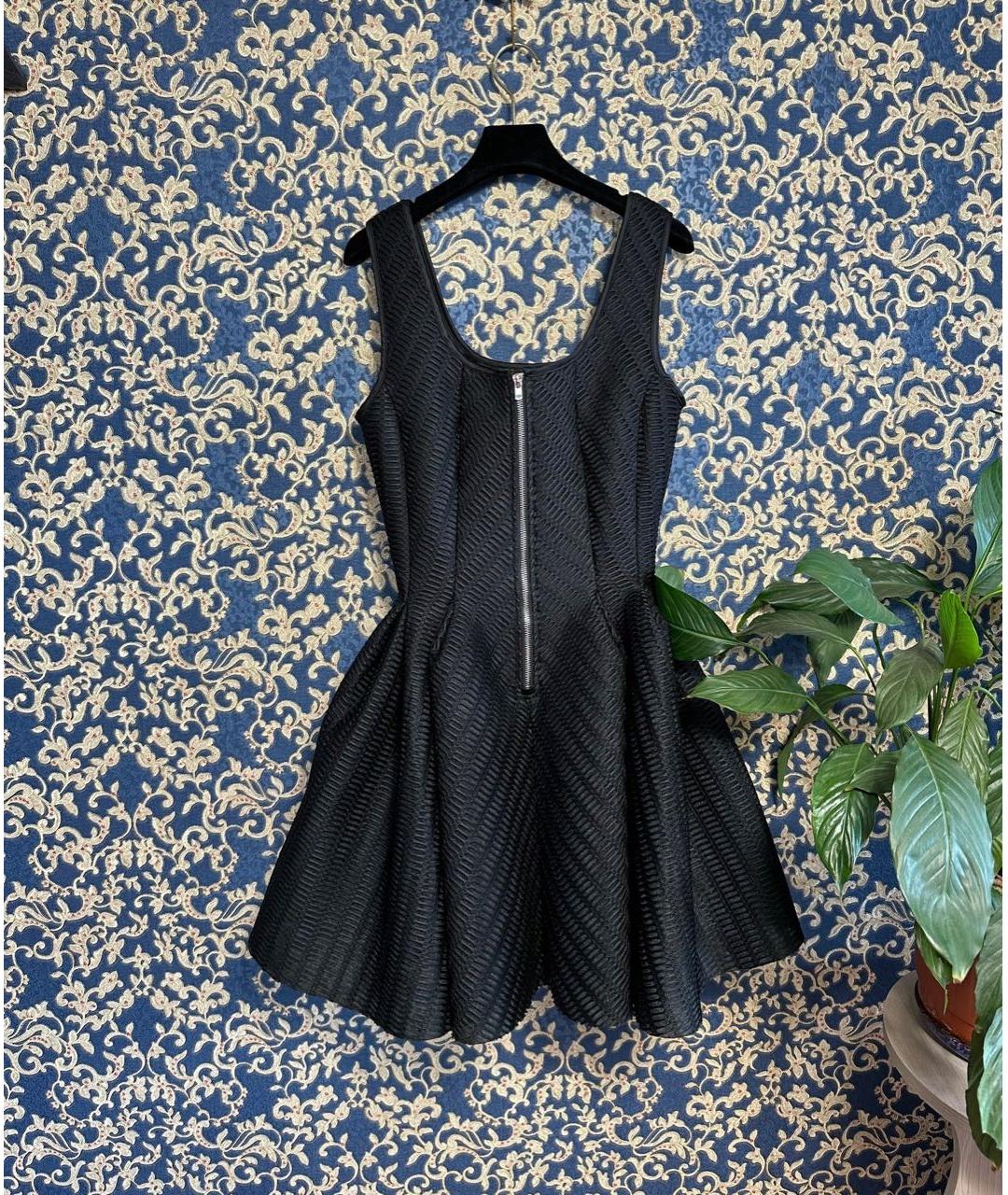 MAJE Черное полиэстеровое коктейльное платье, фото 2