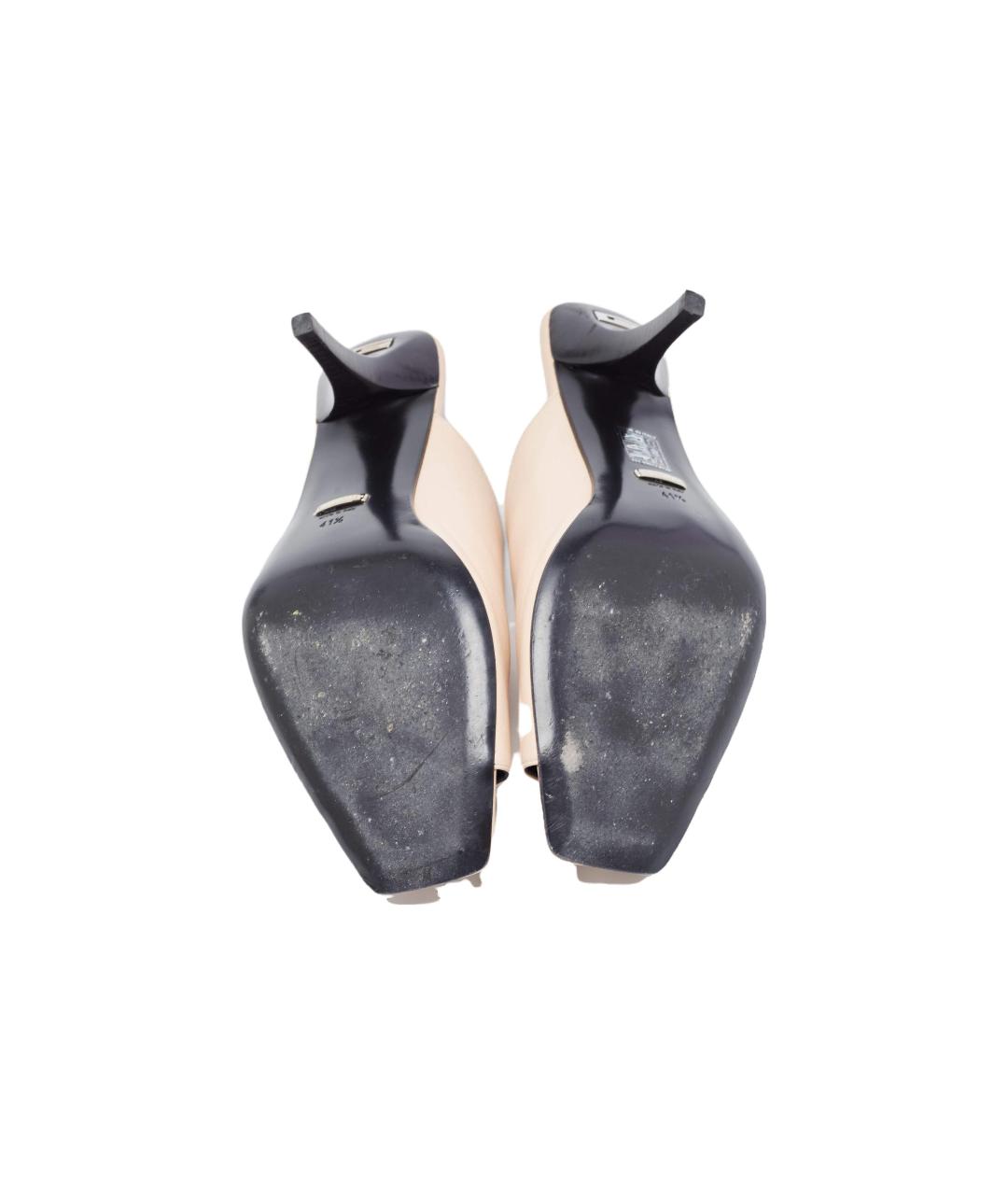 GUCCI Бежевые кожаные мюли, фото 6