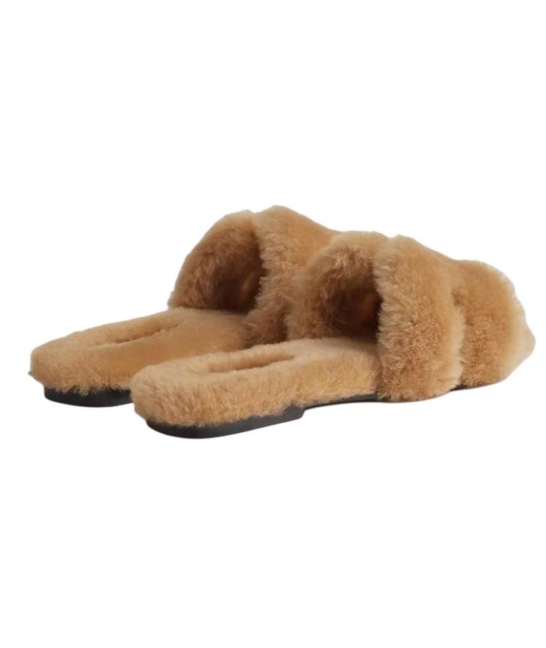 HERMES Коричневые сандалии, фото 4