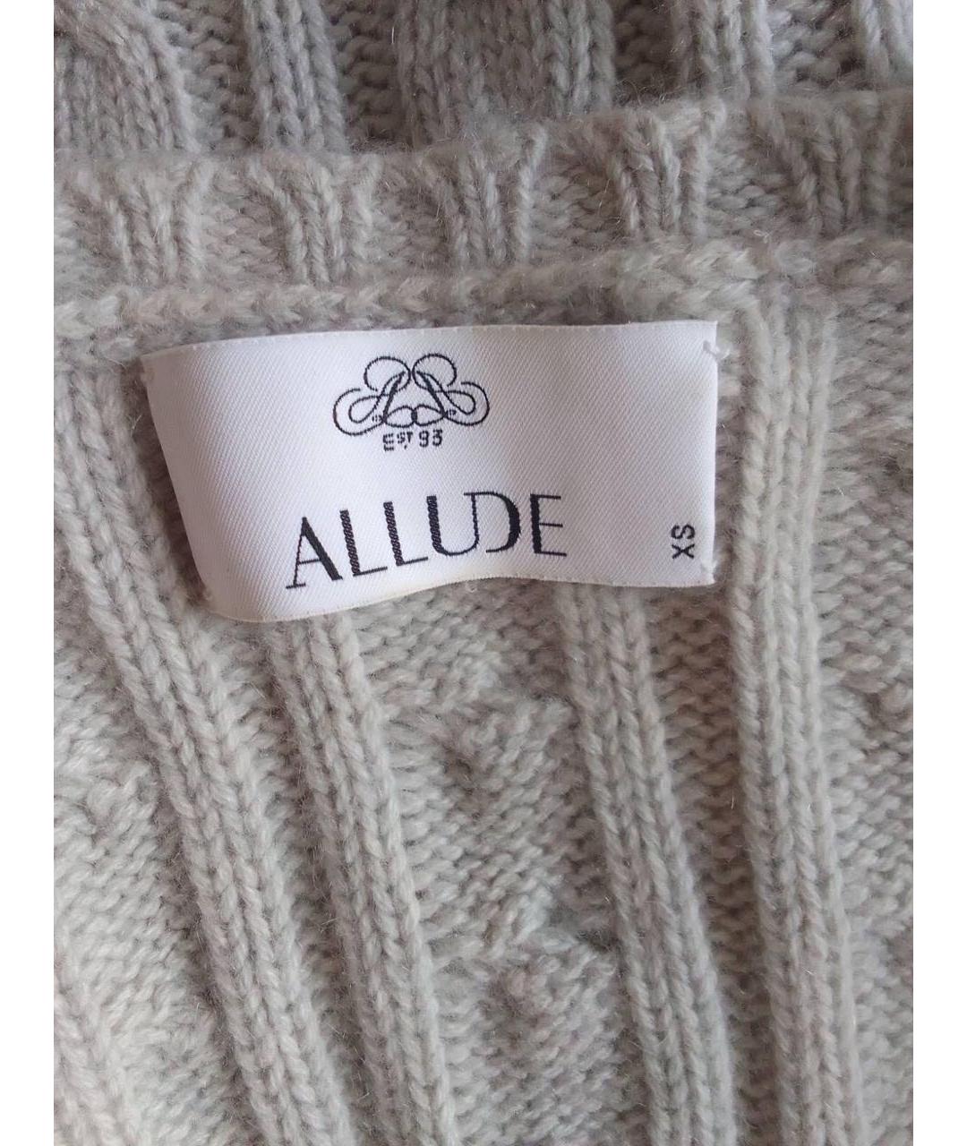 ALLUDE Серое кашемировое повседневное платье, фото 3