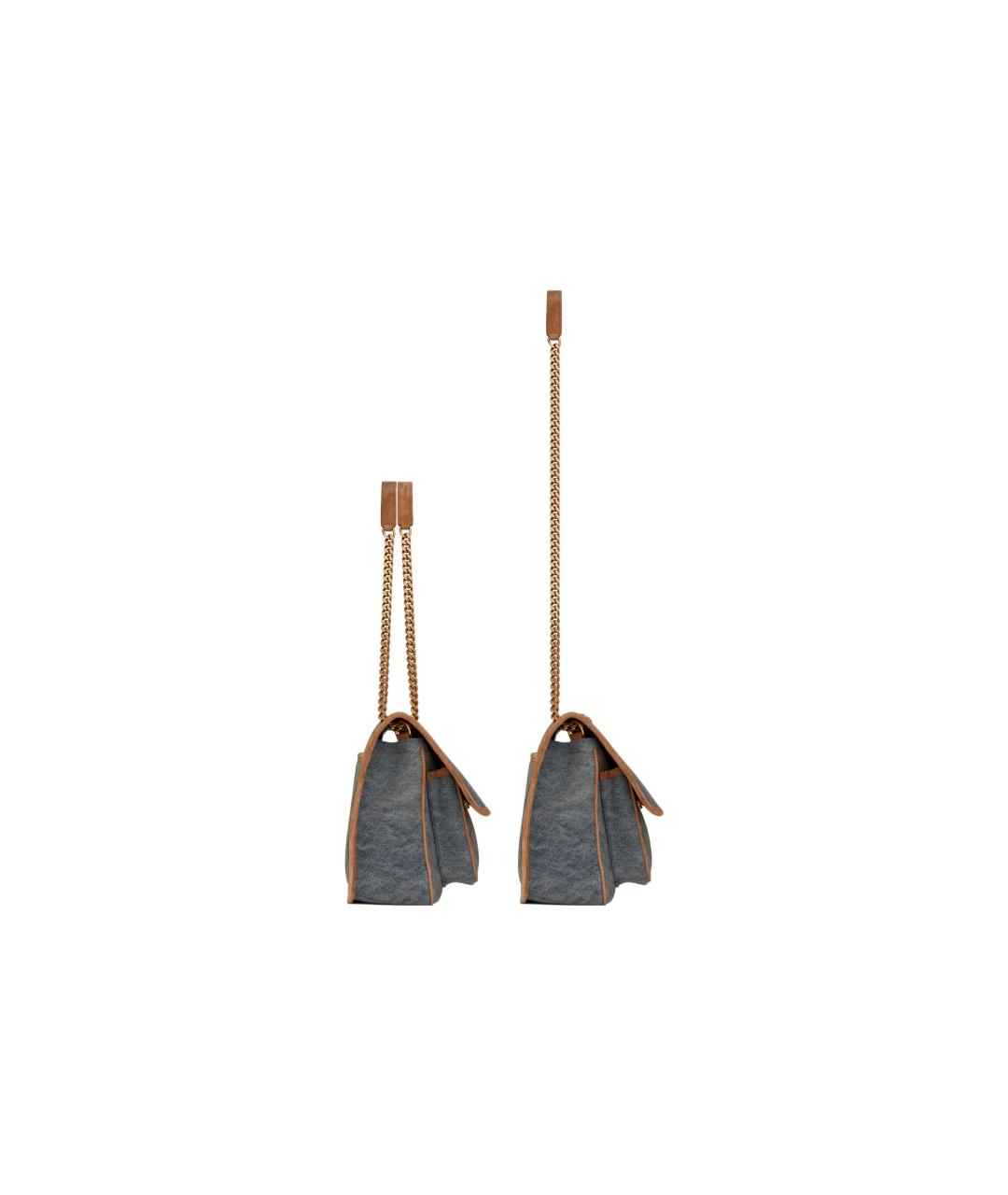 SAINT LAURENT Серая сумка через плечо, фото 5