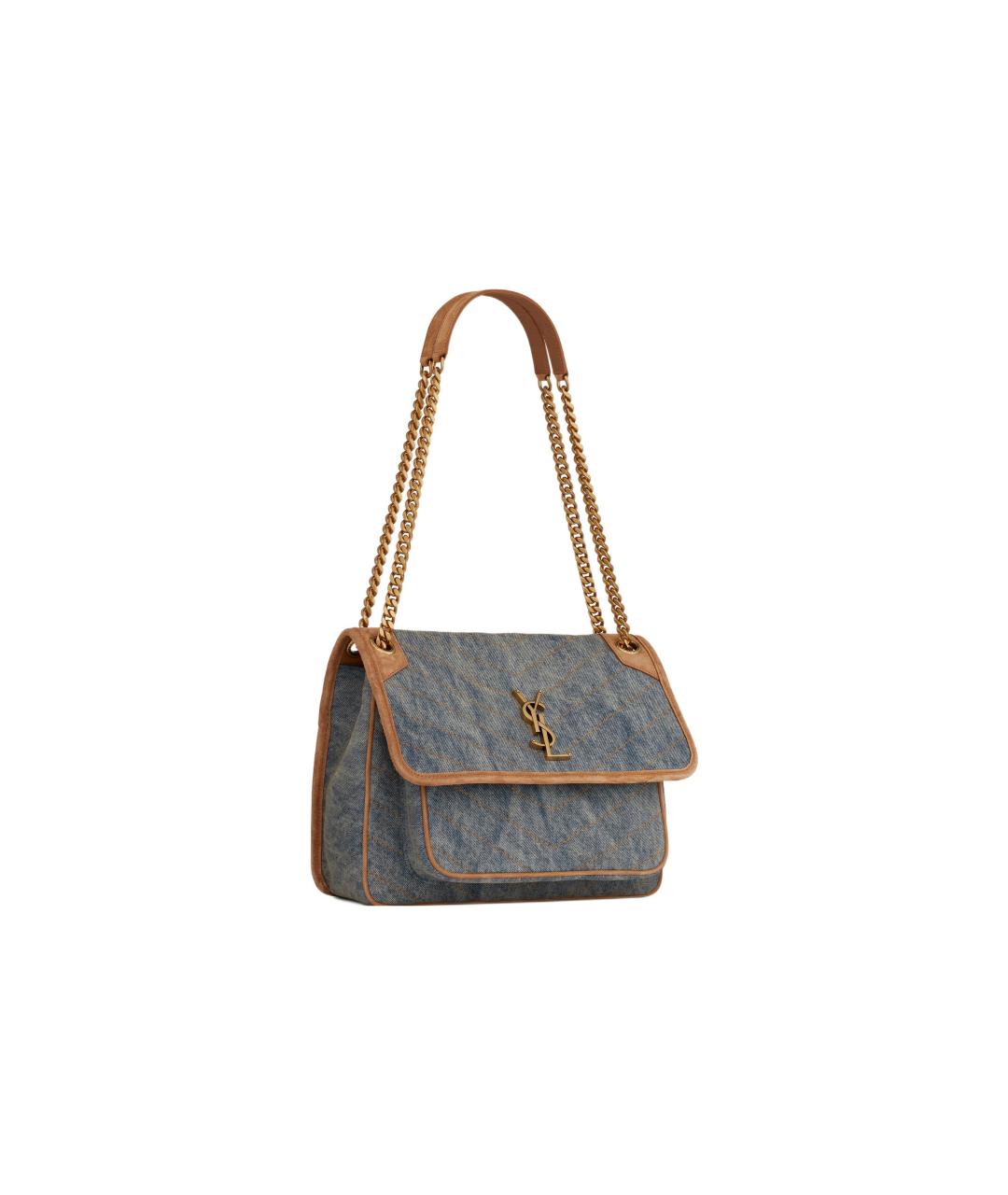 SAINT LAURENT Серая сумка через плечо, фото 4