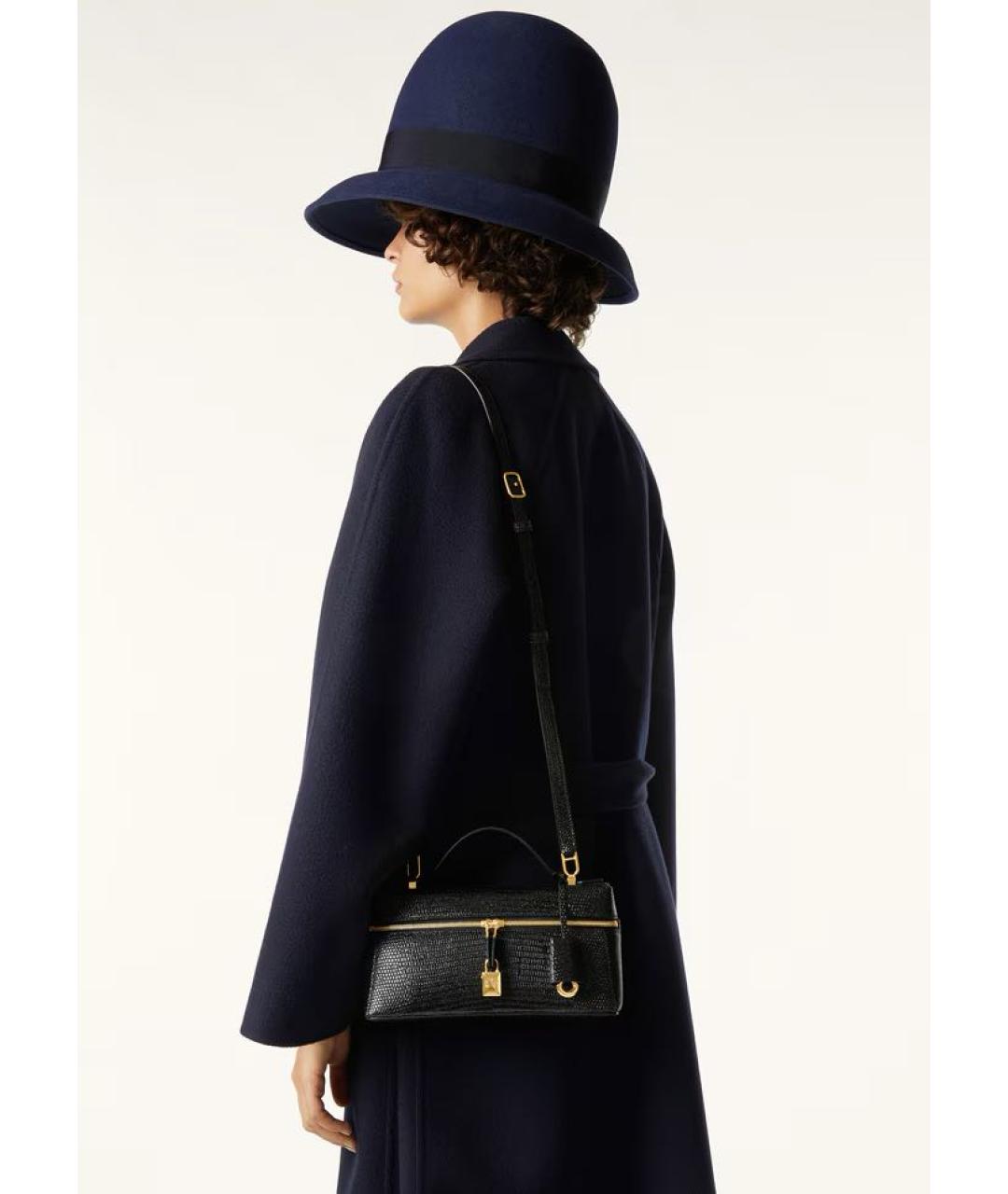 LORO PIANA Черная кожаная сумка через плечо, фото 3