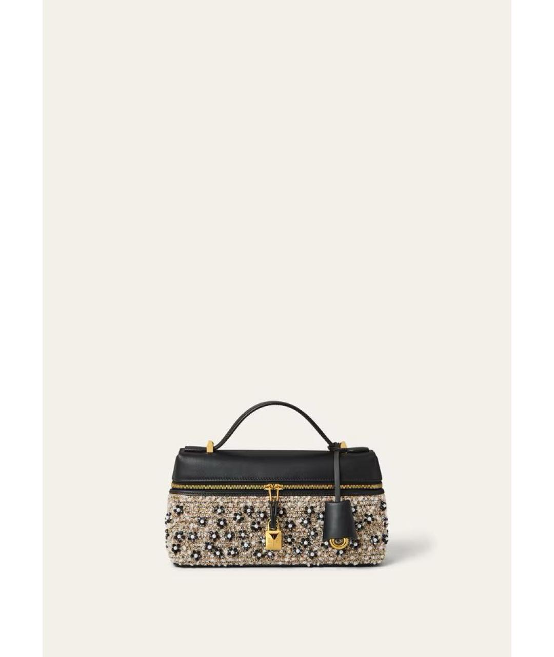 LORO PIANA Черная кожаная сумка через плечо, фото 5