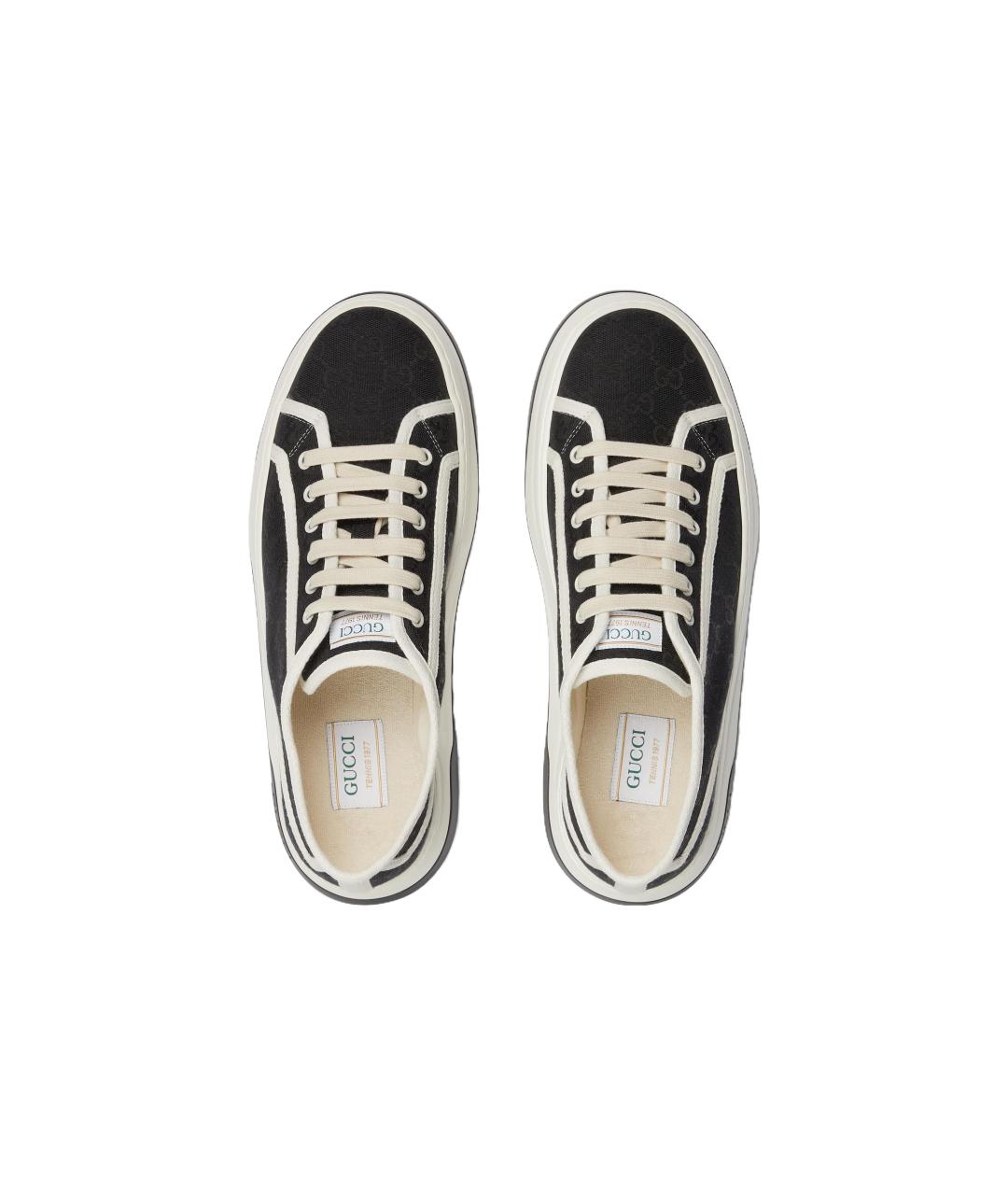 GUCCI Черные низкие кроссовки / кеды, фото 4