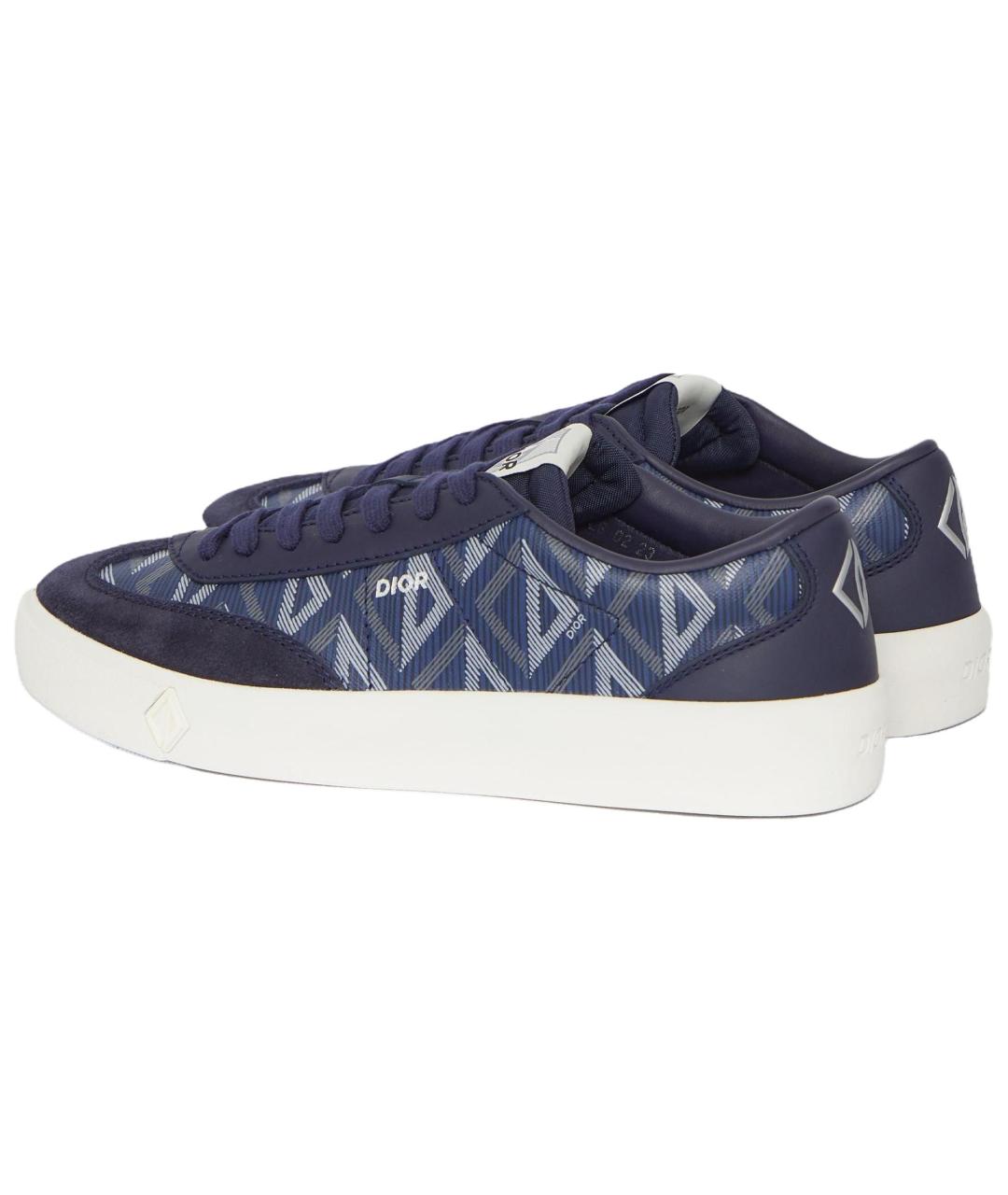 CHRISTIAN DIOR Синие кожаные низкие кроссовки / кеды, фото 2