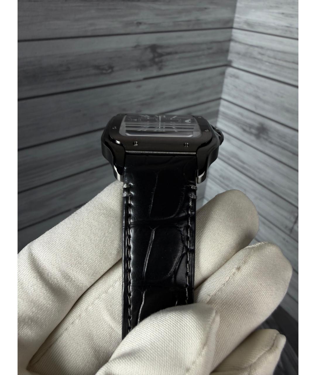 CARTIER Черные часы, фото 7