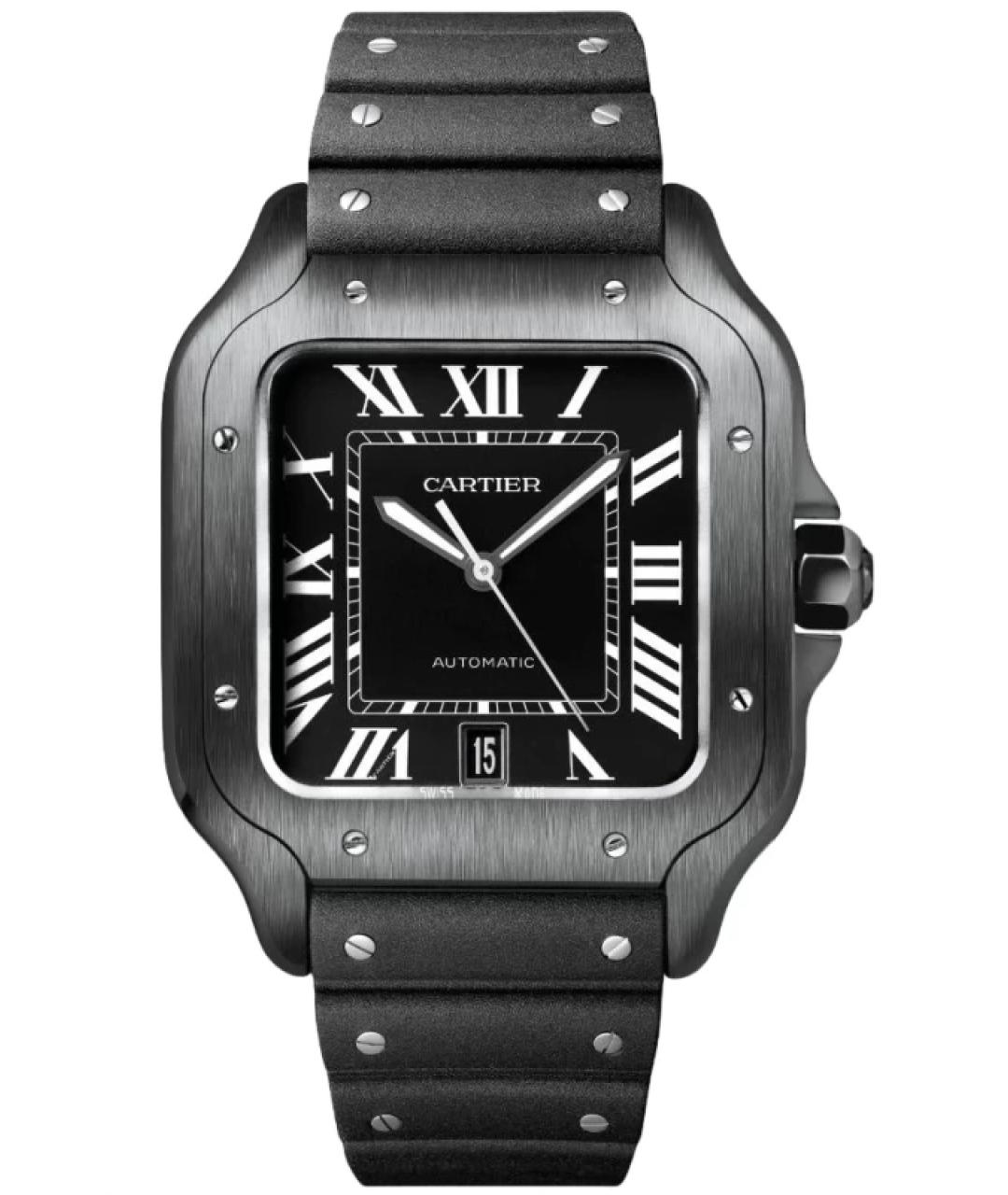 CARTIER Черные часы, фото 1