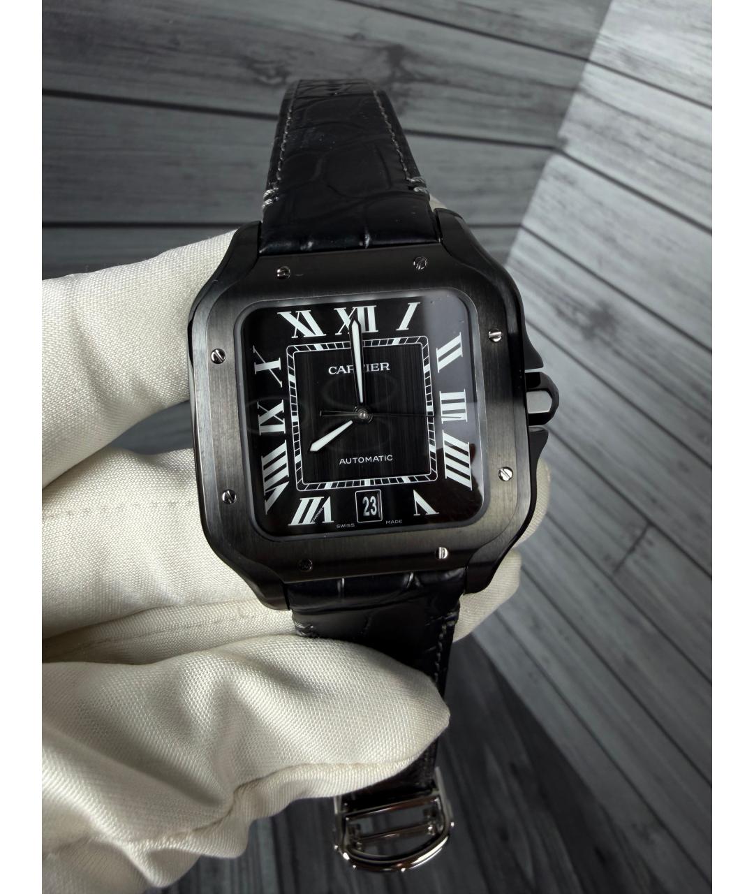 CARTIER Черные часы, фото 3