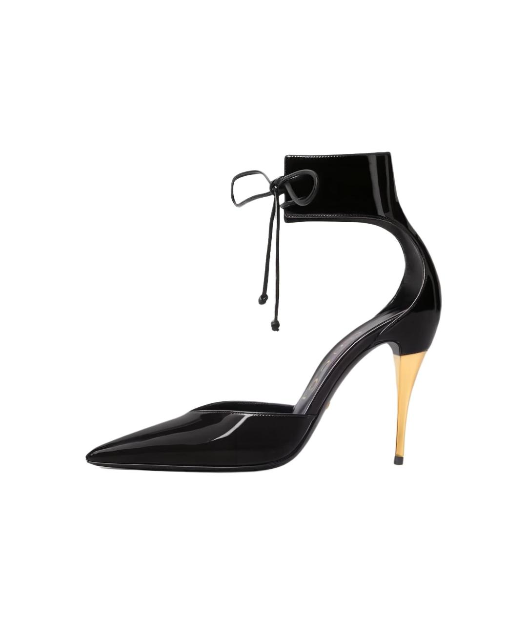 GUCCI Черные кожаные туфли, фото 6