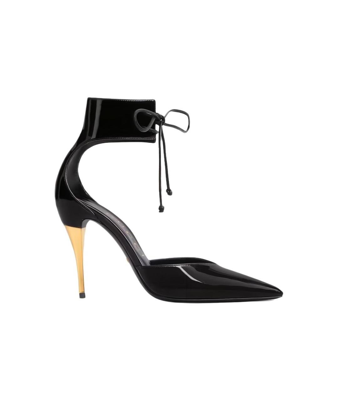 GUCCI Черные кожаные туфли, фото 1