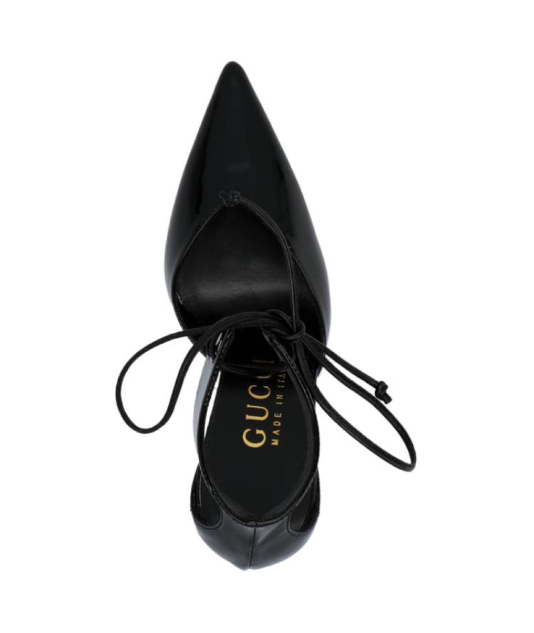 GUCCI Черные кожаные туфли, фото 5