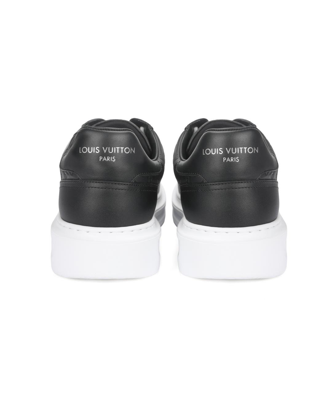 LOUIS VUITTON Черные кожаные низкие кроссовки / кеды, фото 5