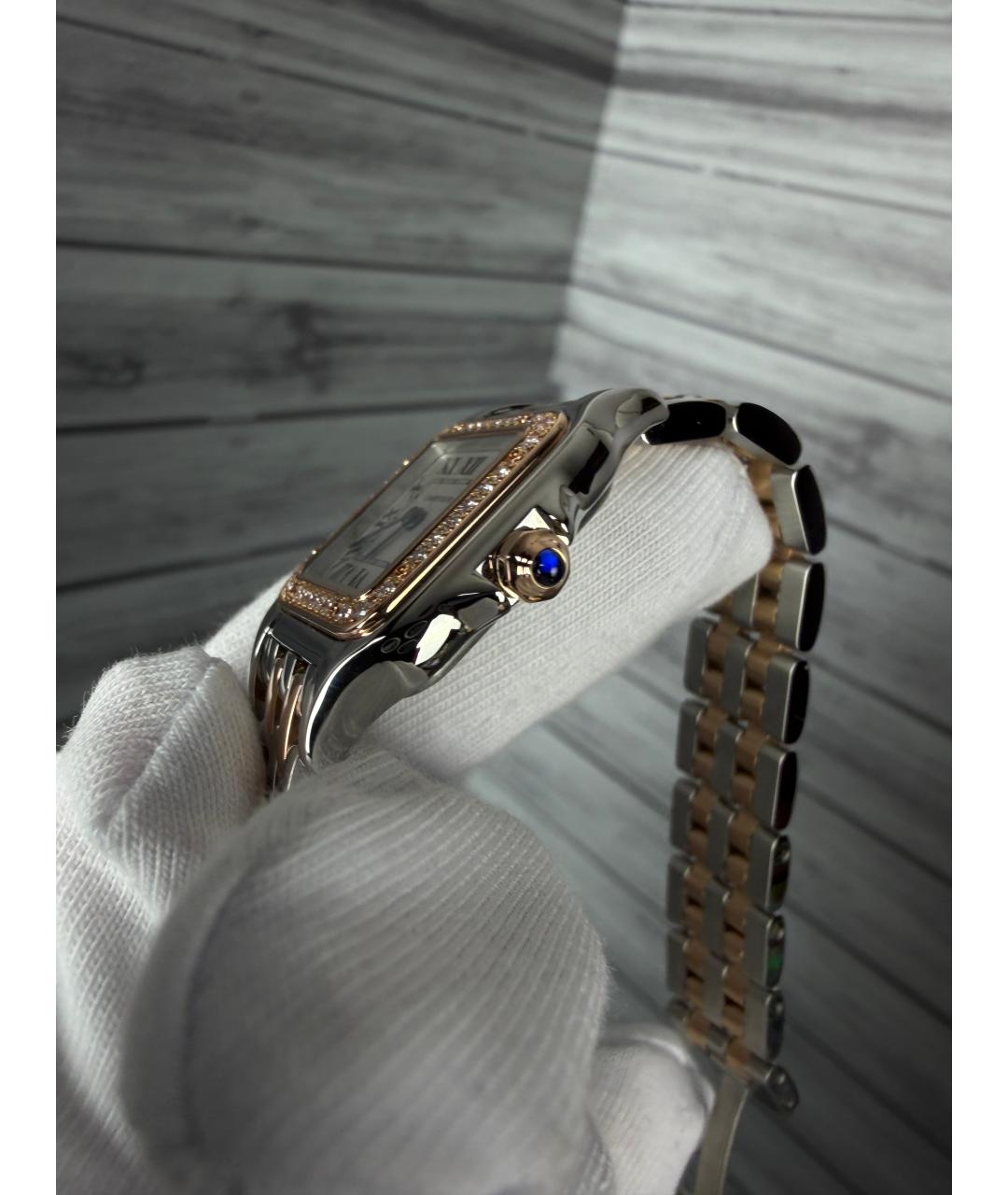 CARTIER Белые часы из розового золота, фото 4