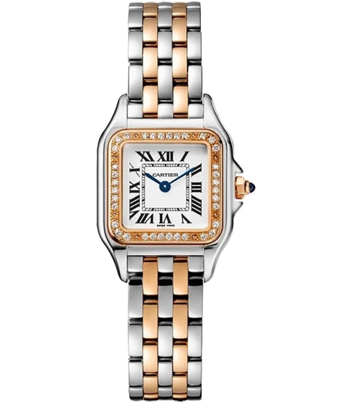 CARTIER Белые часы из розового золота, фото 1