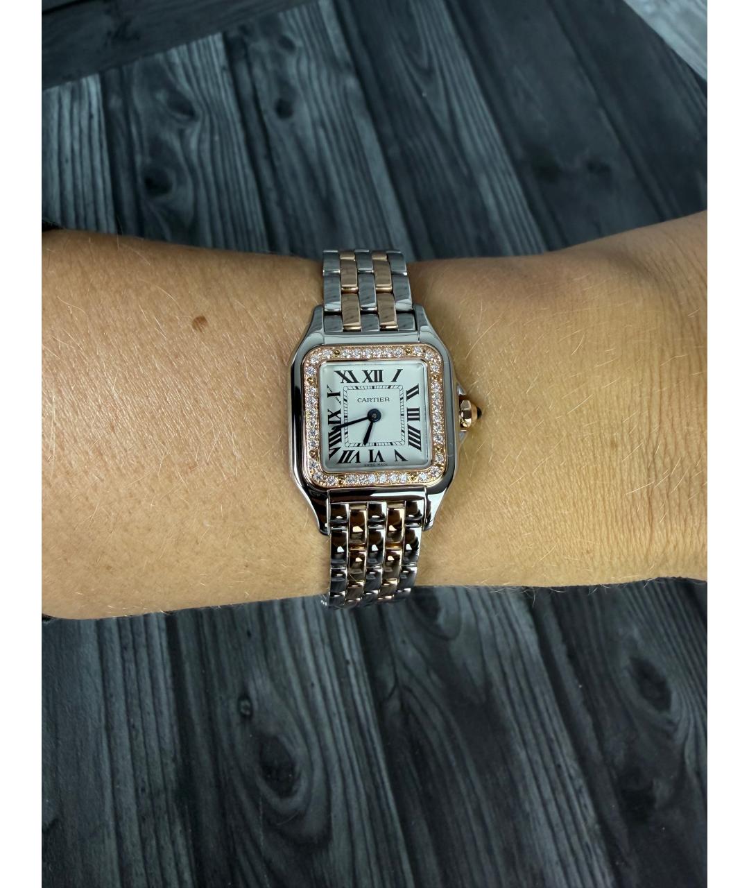 CARTIER Белые часы из розового золота, фото 9