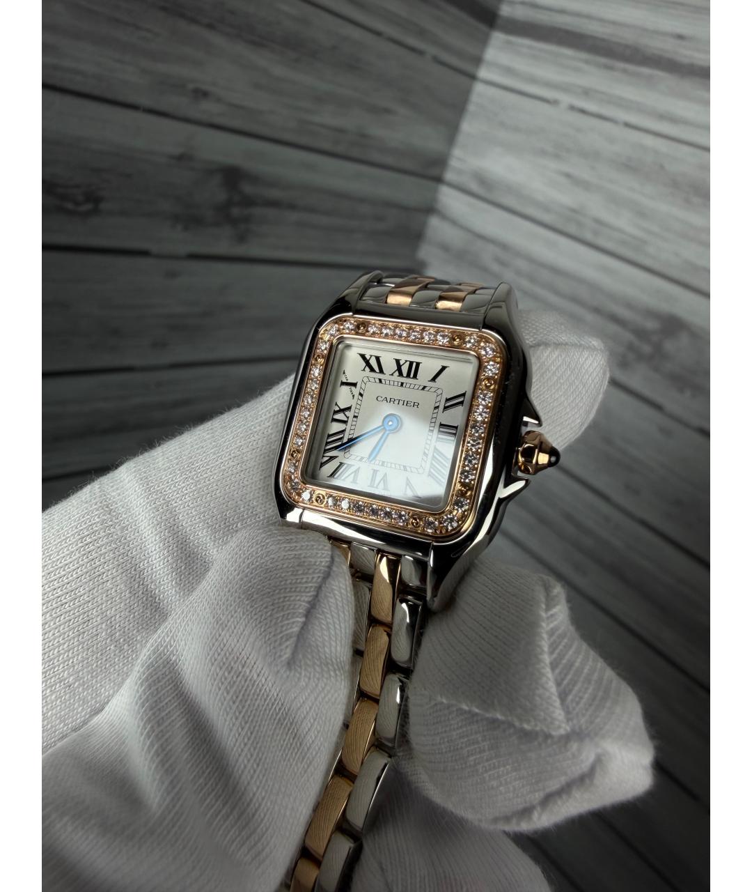 CARTIER Белые часы из розового золота, фото 3