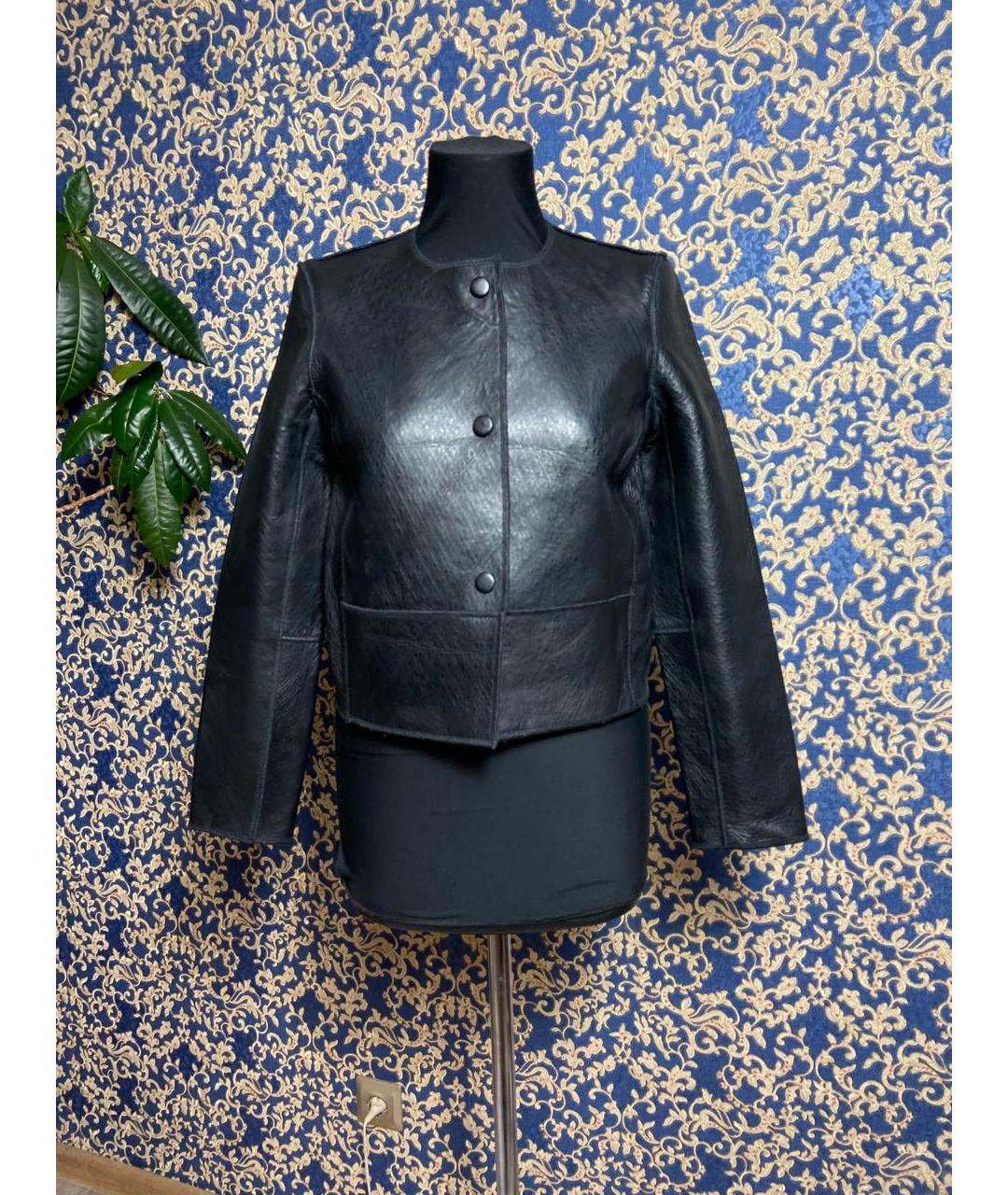 MAJE Черная кожаная куртка, фото 9