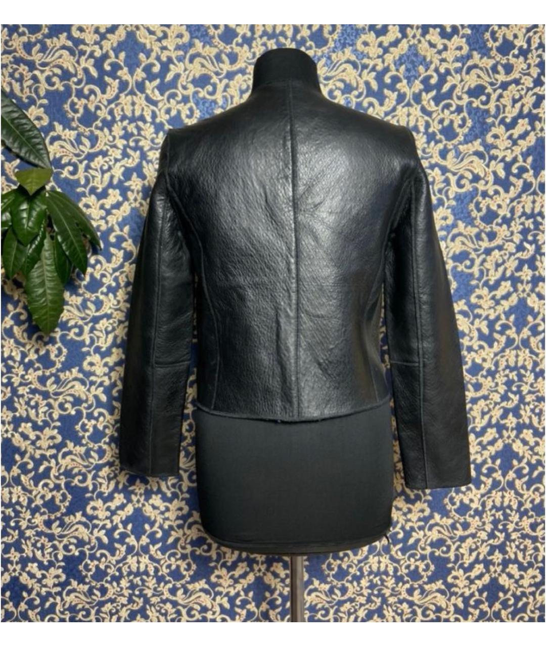 MAJE Черная кожаная куртка, фото 2