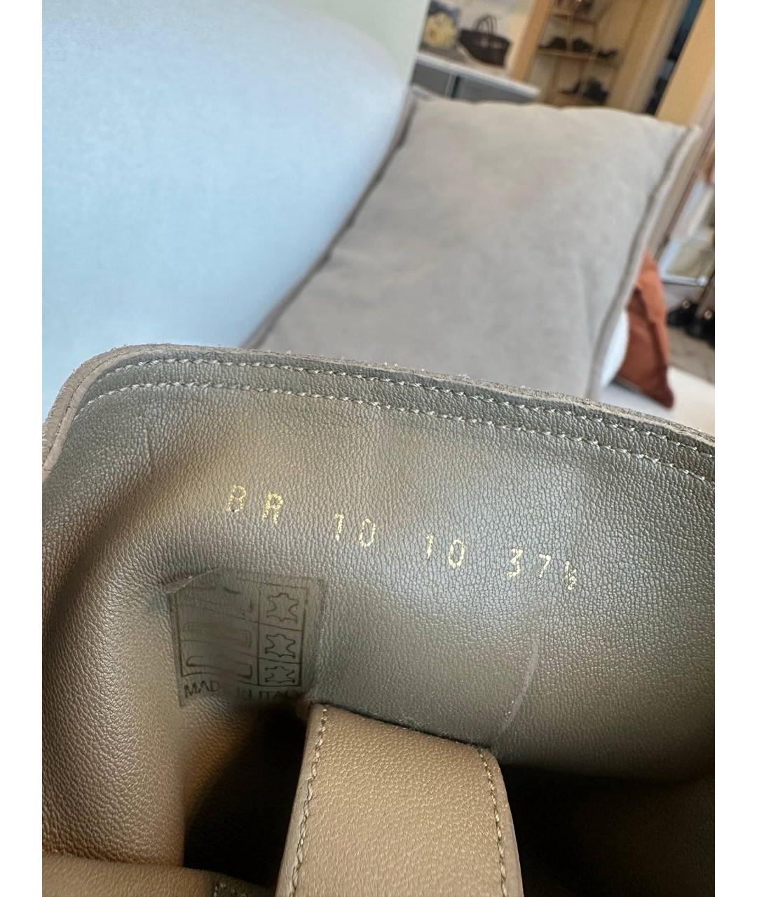 CHRISTIAN DIOR Бежевые замшевые сапоги, фото 5