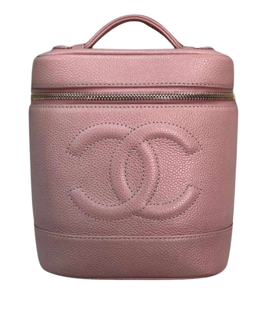 CHANEL Розовая кожаная сумка с короткими ручками, фото 1