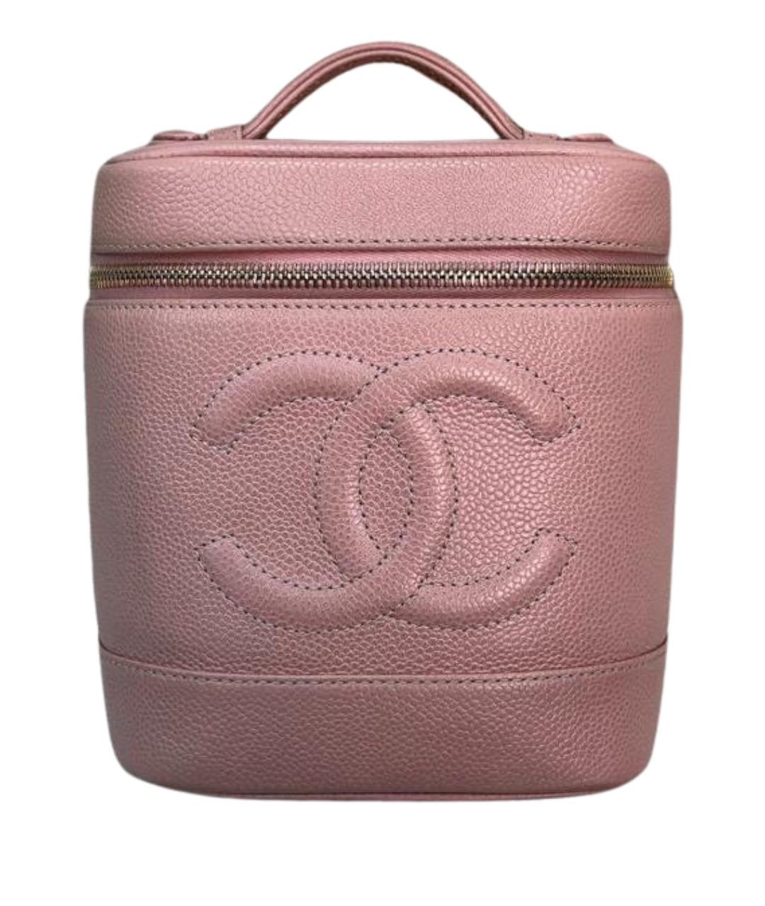 CHANEL Розовая кожаная сумка с короткими ручками, фото 10