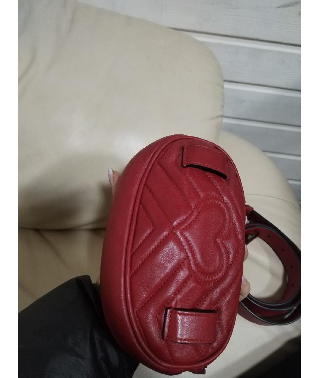 GUCCI Красная кожаная поясная сумка, фото 2