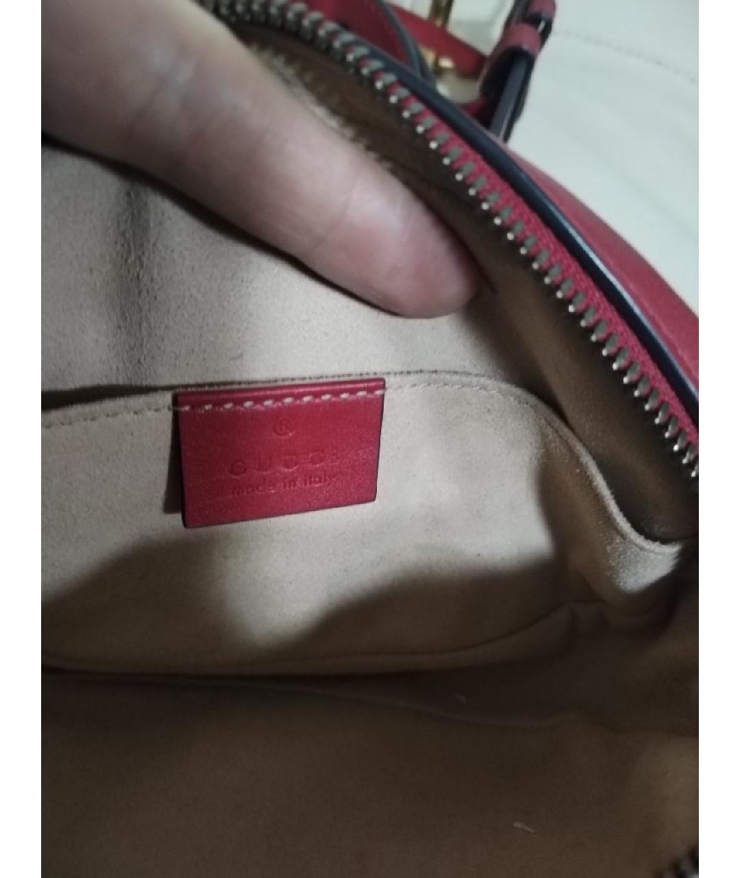 GUCCI Красная кожаная поясная сумка, фото 5
