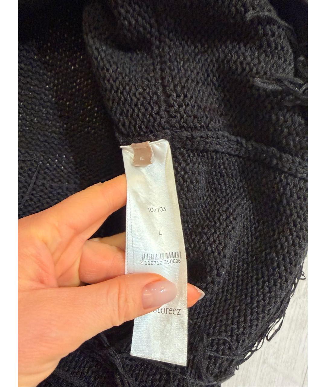 12 STOREEZ Черное хлопковое повседневное платье, фото 4