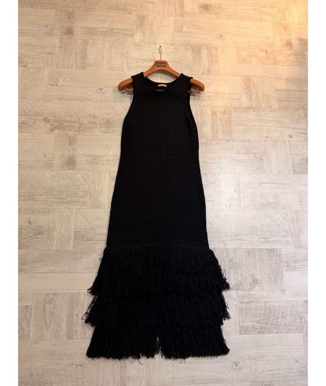 12 STOREEZ Черное хлопковое повседневное платье, фото 5
