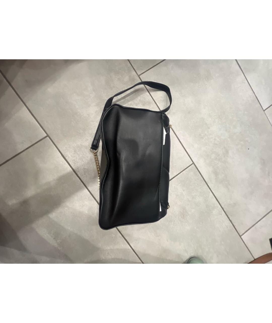 DKNY Черная кожаная сумка через плечо, фото 3